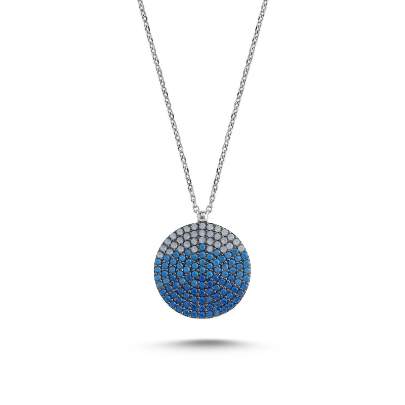 Round Nano Blue Toning Necklace - N85884
