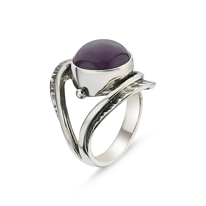 Amethyst Handmade Adjustable Size Ring - R85919