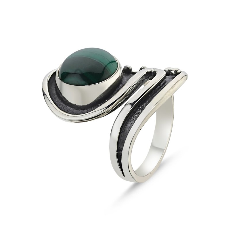 Malachite Handmade Ring - R85931