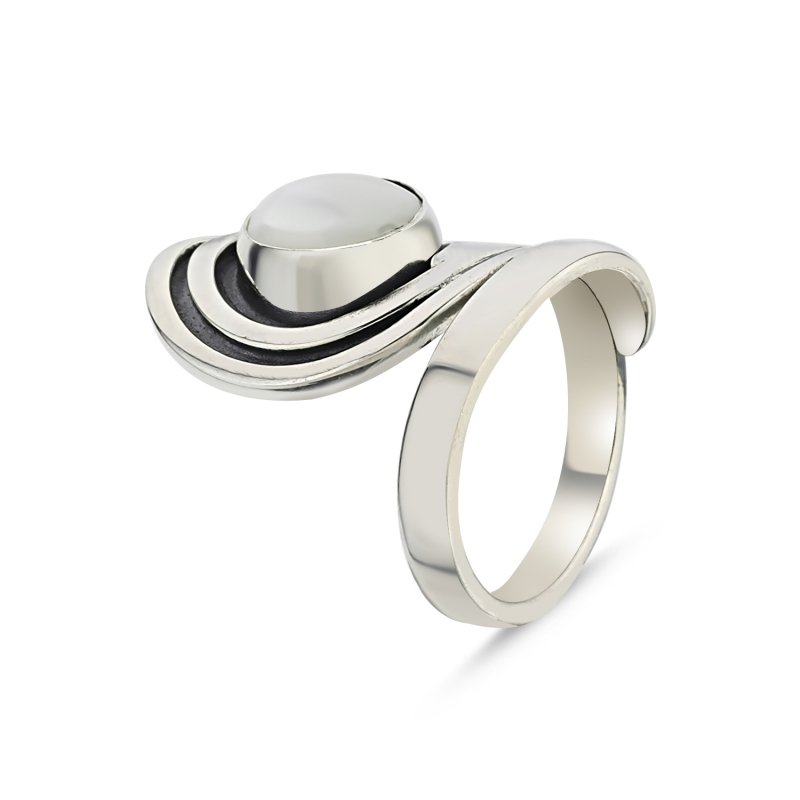 Mother of Pearl Handmade Adjustable Size Ring - R86006