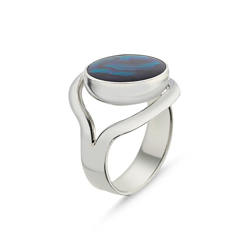 Abalone Mother of Pearl Handmade Ring - R86023