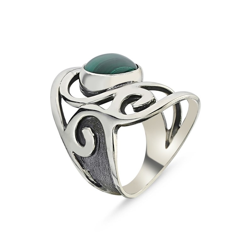 Malachite Handmade Ring - R86044