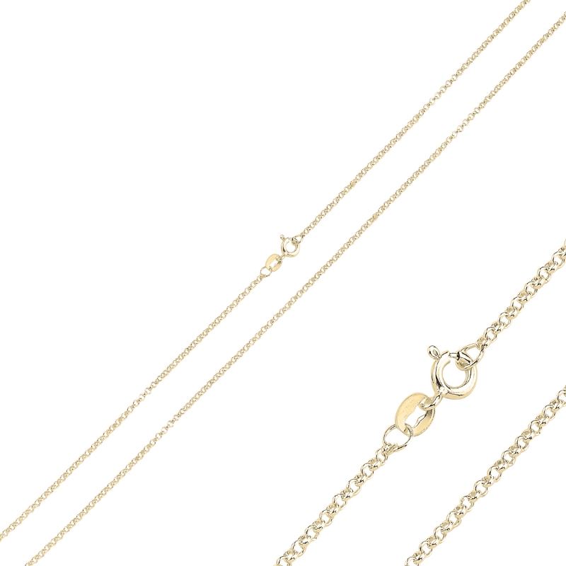 40 Micron Rolo Gold Plated Chain Necklace - CH86073