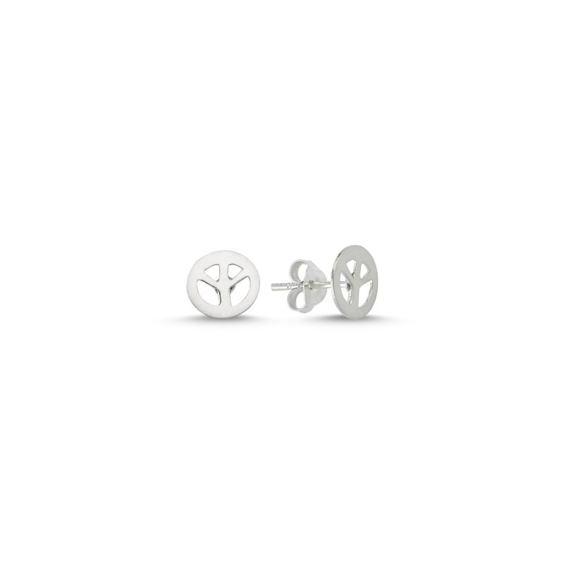 Peace Sign Stud Earrings - E86107