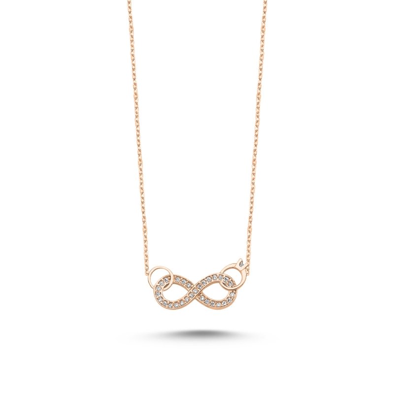 CZ Infinity & Solitaire Necklace - N86146