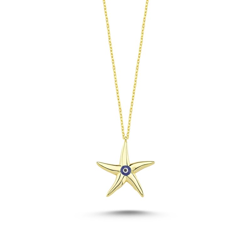 Starfish Necklace with Evil Eye - N86165
