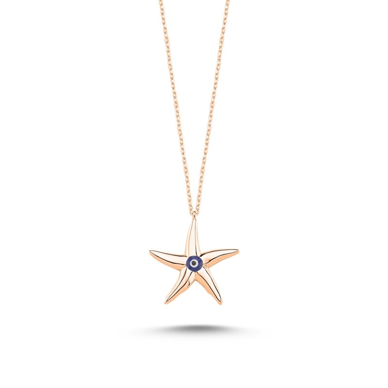Starfish Necklace with Evil Eye - N86165