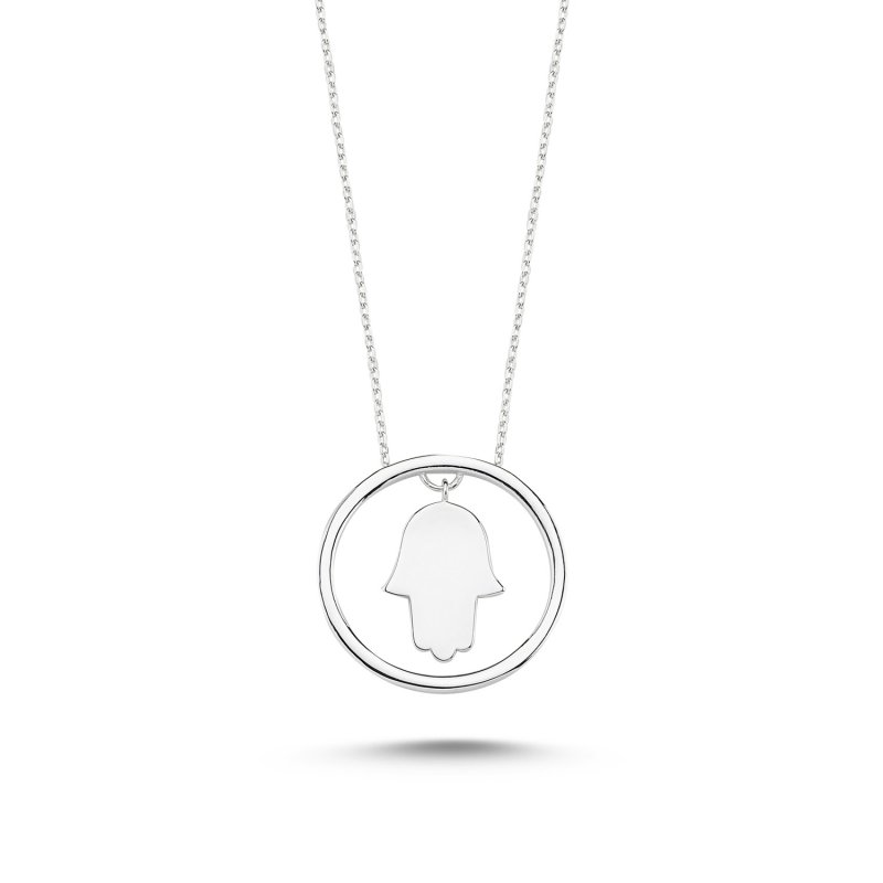 Stoneless Hand Of Fatima Necklace - N86167