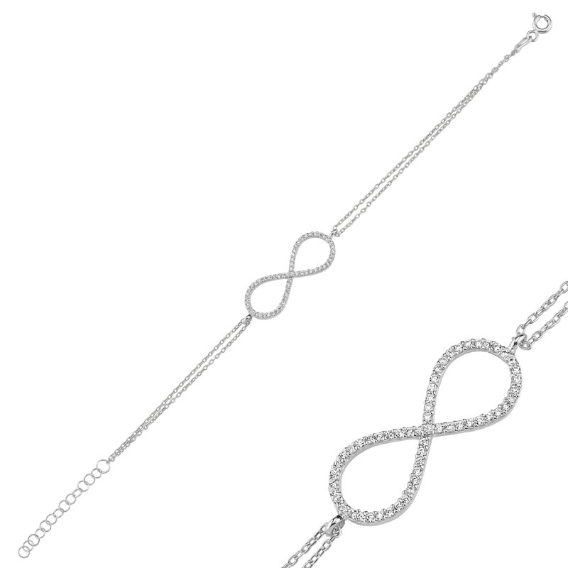 CZ Infinity Bracelet - B86215