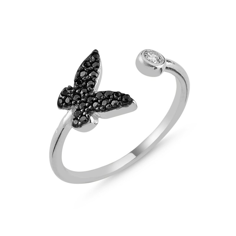 Butterfly CZ Adjustable Size Ring - R86219
