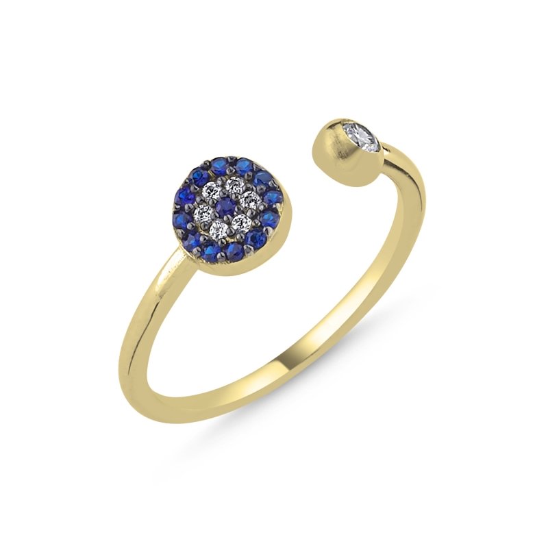 Round Evil Eye CZ Adjustable Size Ring - R86231