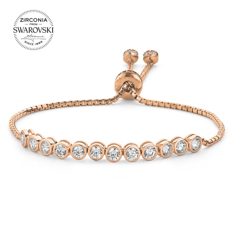Swarovski Zirconia Taşlı Suyolu Asansör Bileklik - B86328