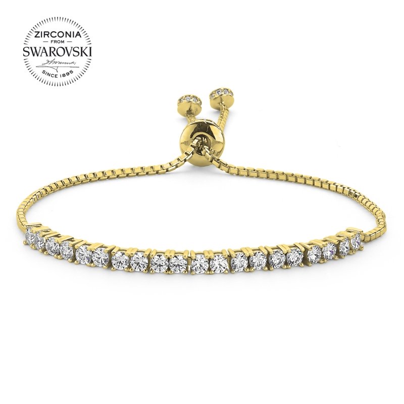 Swarovski Zirconia Tennis Adjustable Sliding Bracelet - B86329