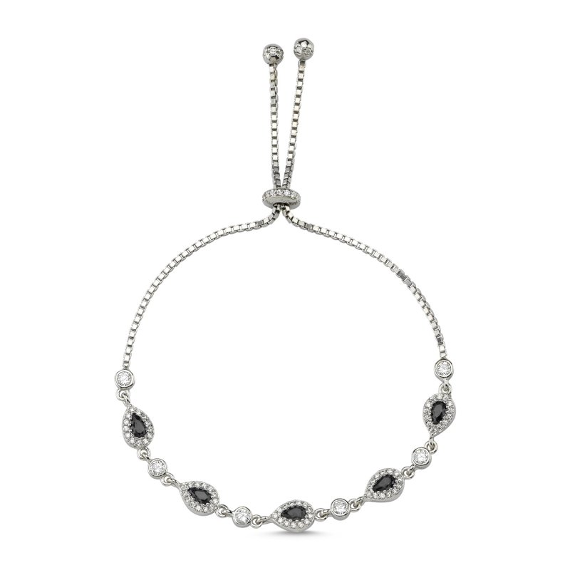 CZ Adjustable Sliding Bracelet - B86399