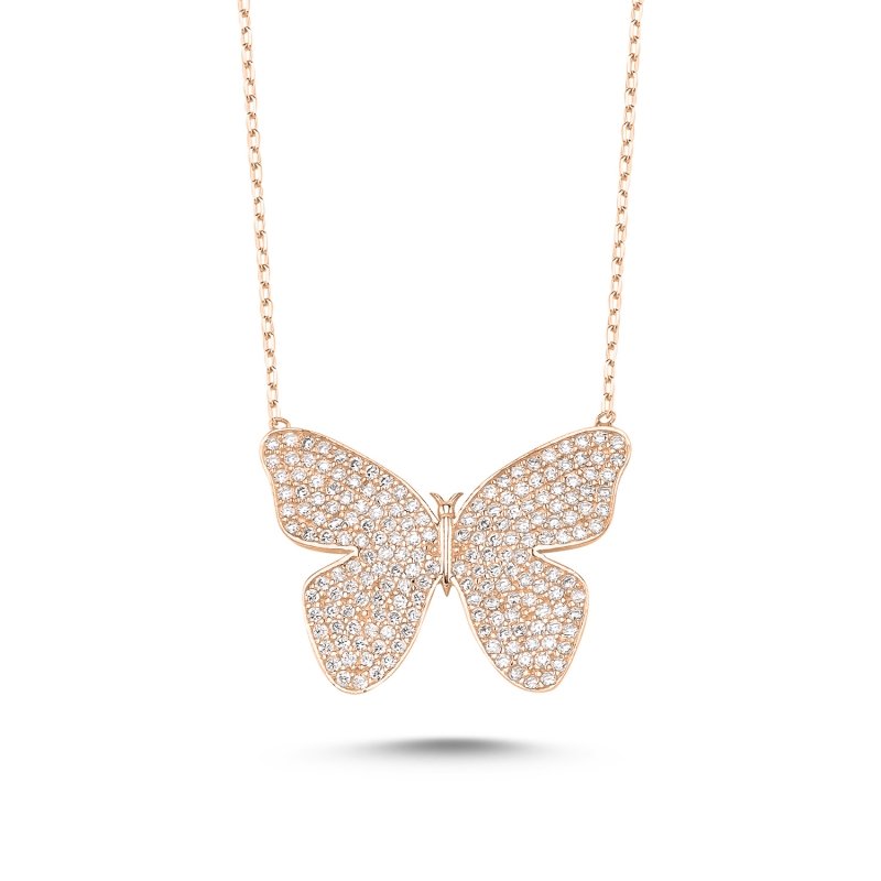 CZ Butterfly Necklace - N86402
