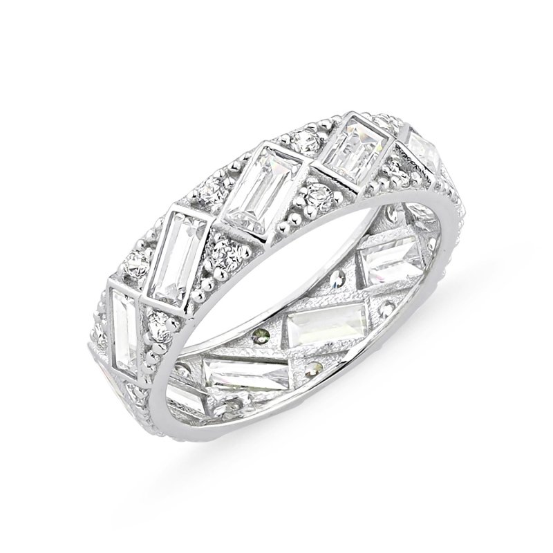 Baguette CZ Eternity Ring - R86406