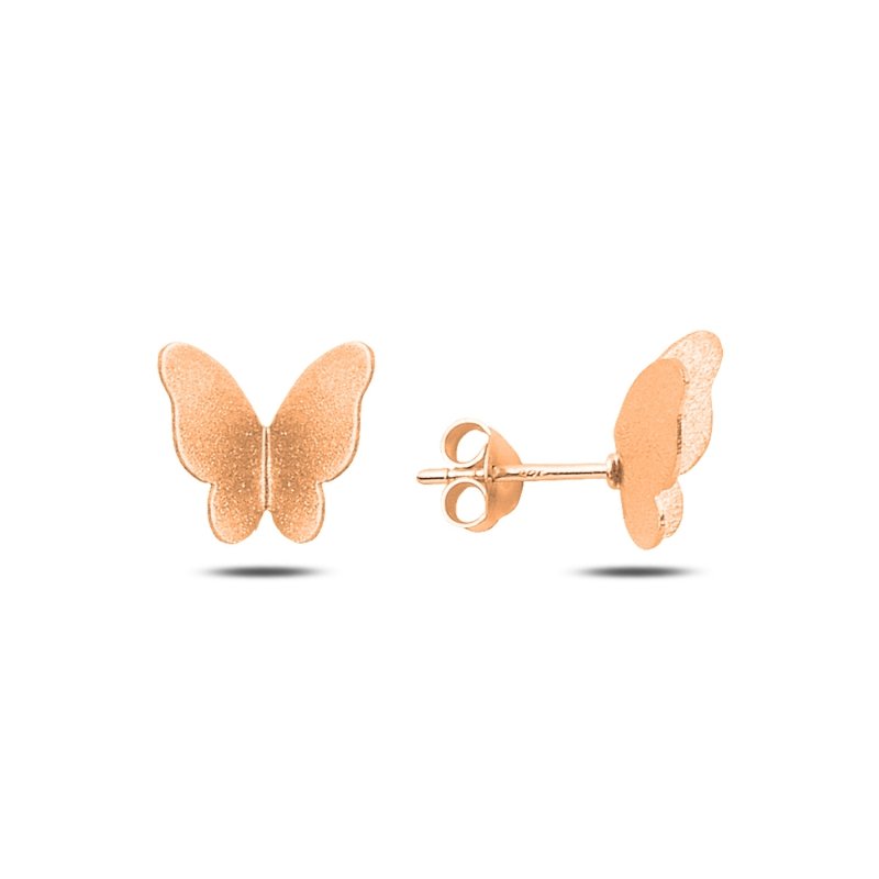 Matt Butterfly Stud Earrings - E86516