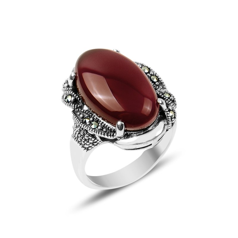 Marcasite & Agate Ring - R86588
