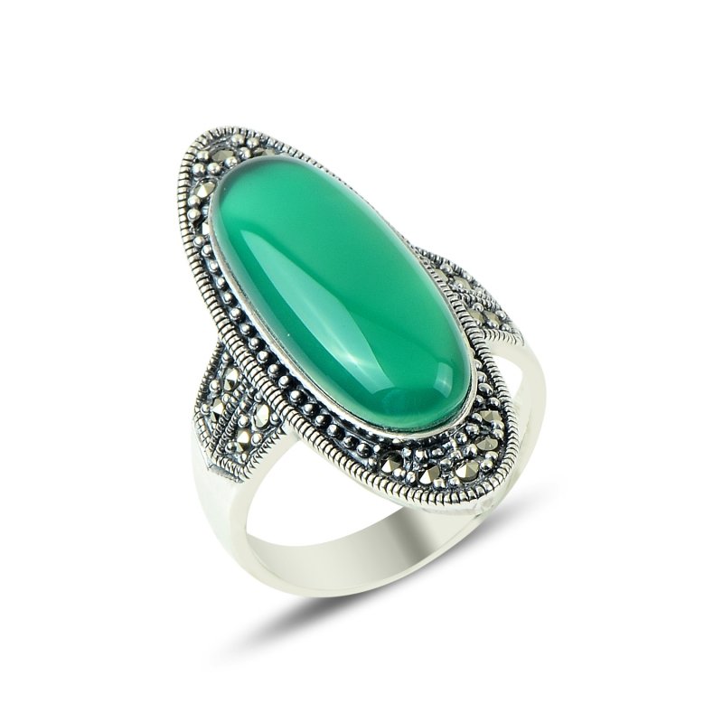 Marcasite & Agate Ring - R86624