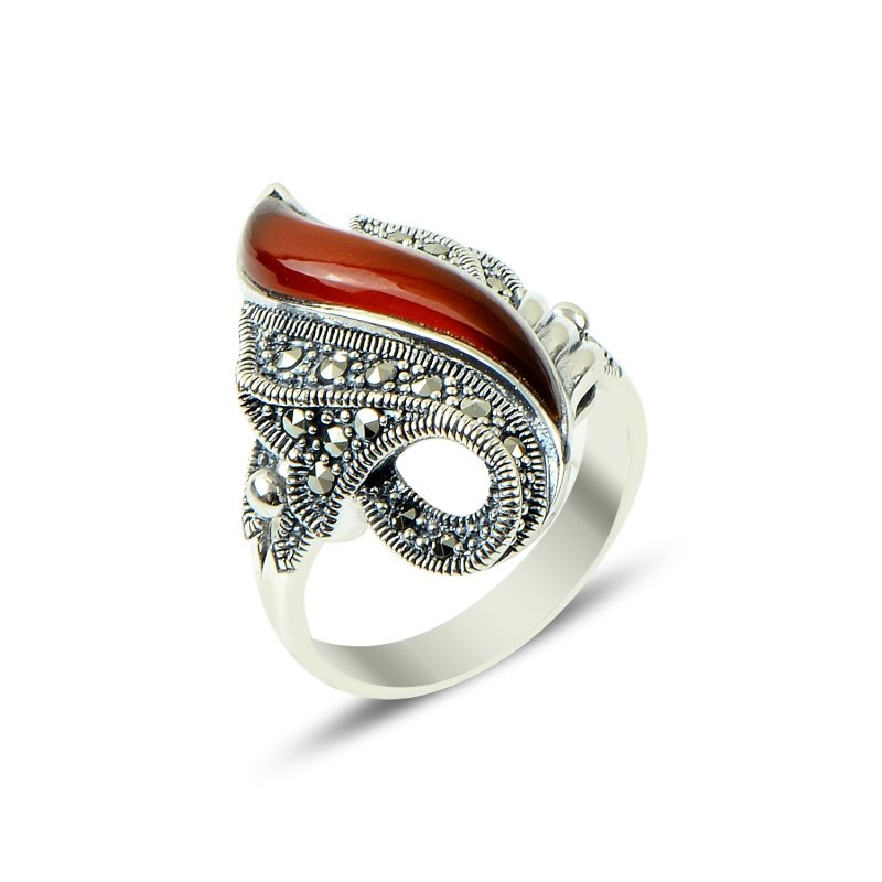 Marcasite & Agate Ring - R86628