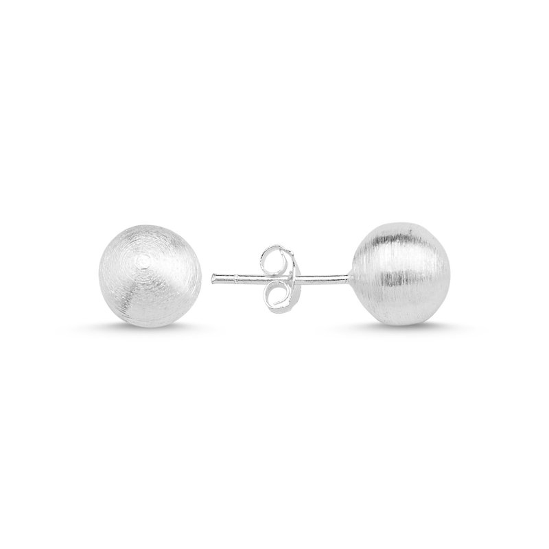 8mm Brushed Ball Stud Earrings - E86672