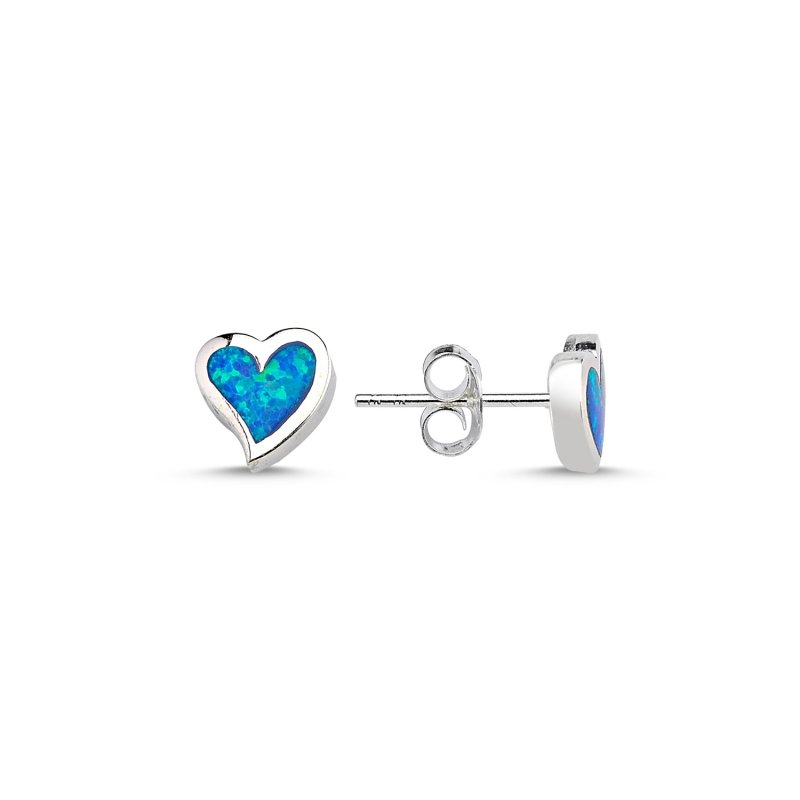 Opal Heart Stud Earrings - E86690