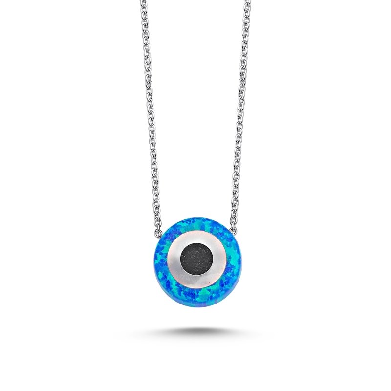 Blue Opal Evil Eye Necklace - N86721