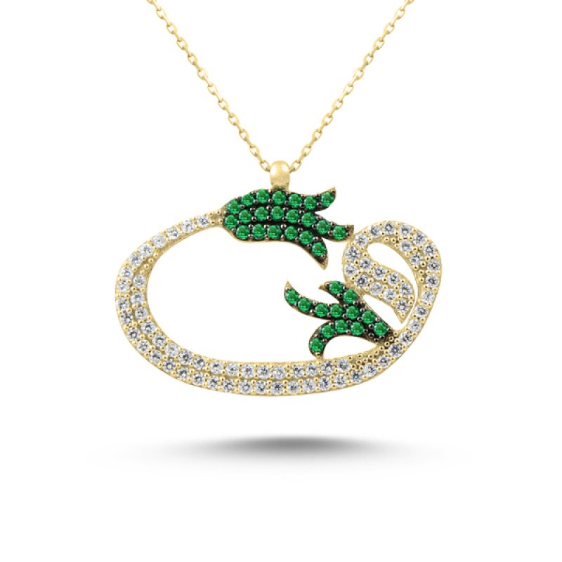 Silver Zircon Necklace - N08674