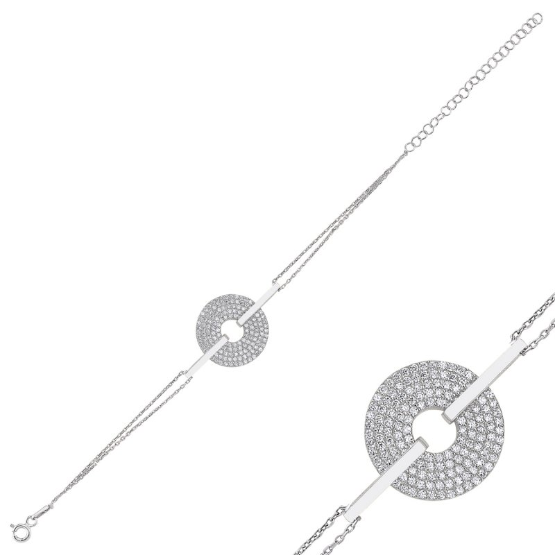 CZ Movable Hoop Bracelet - B86752