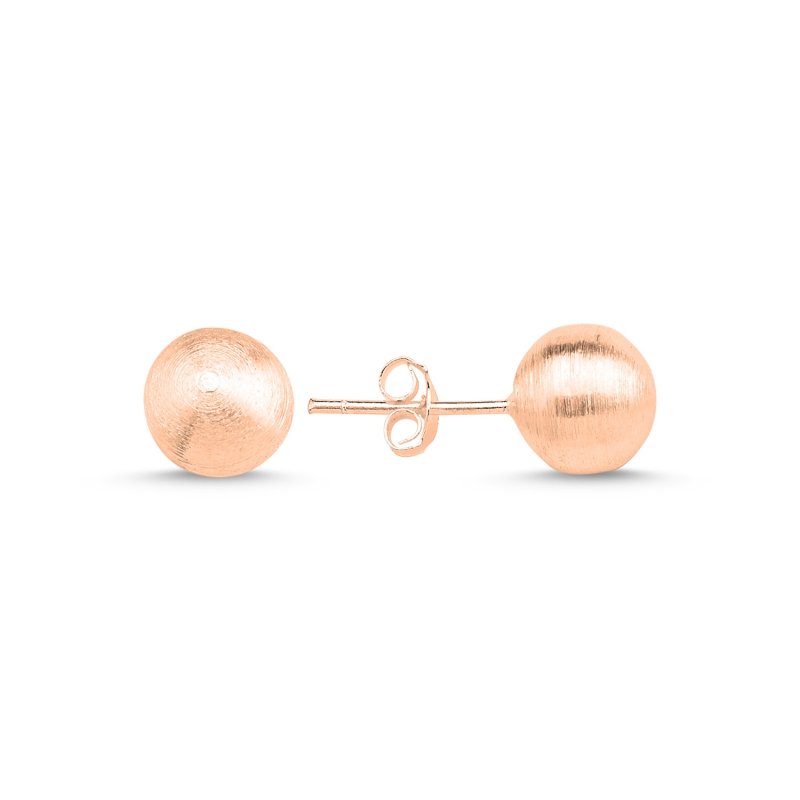 8mm Brushed Ball Stud Earrings - E86843
