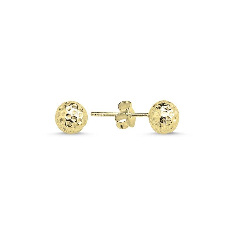 6mm Hammered Ball Stud Earrings - E86848