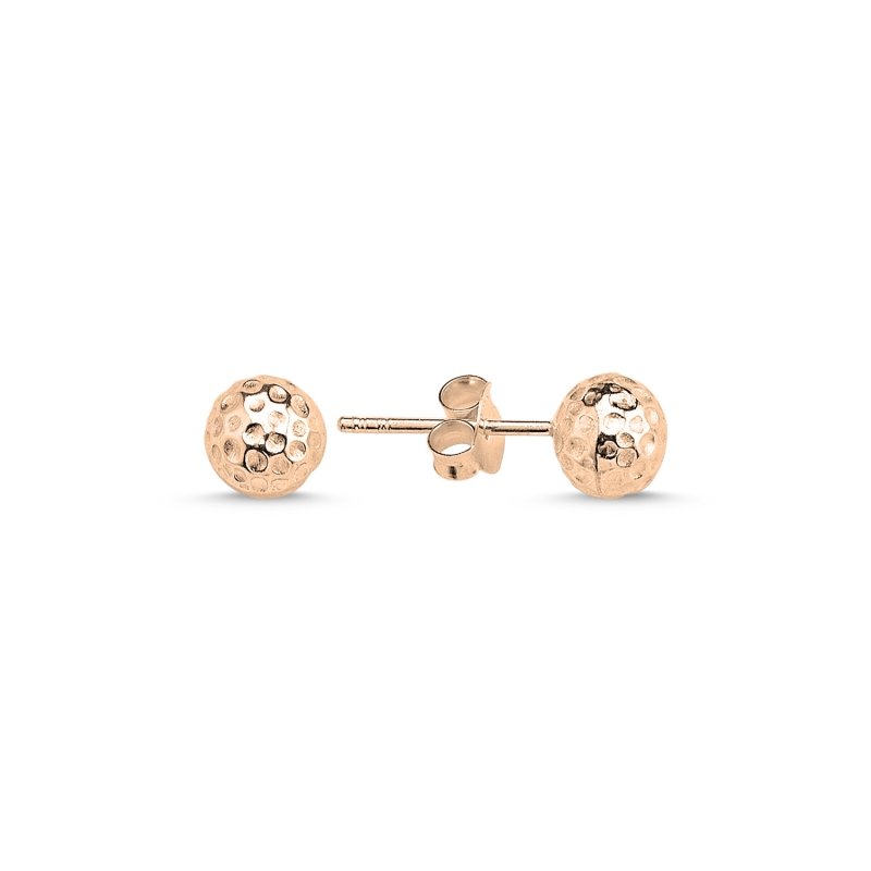 6mm Hammered Ball Stud Earrings - E86851