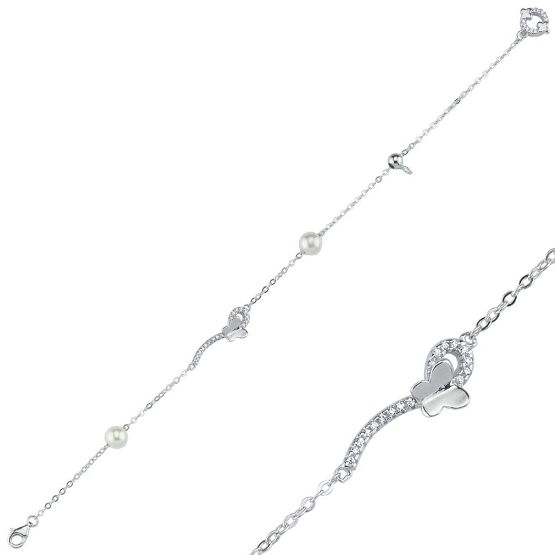 Pearl & CZ Bracelet - B86868