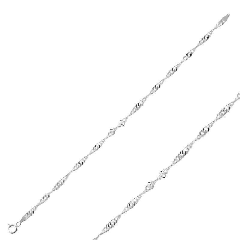 50 Micron Singapore (Twist) Chain Bracelet - CH86916