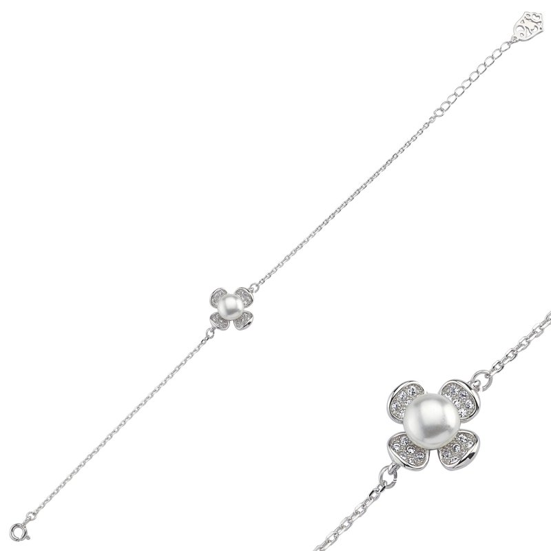 Pearl & CZ Bracelet - B87091