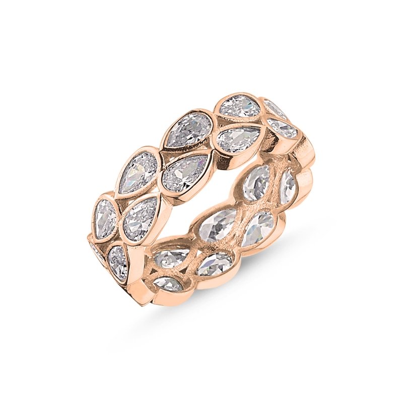 6mm Double Line Drop CZ Eternity Ring - R87199