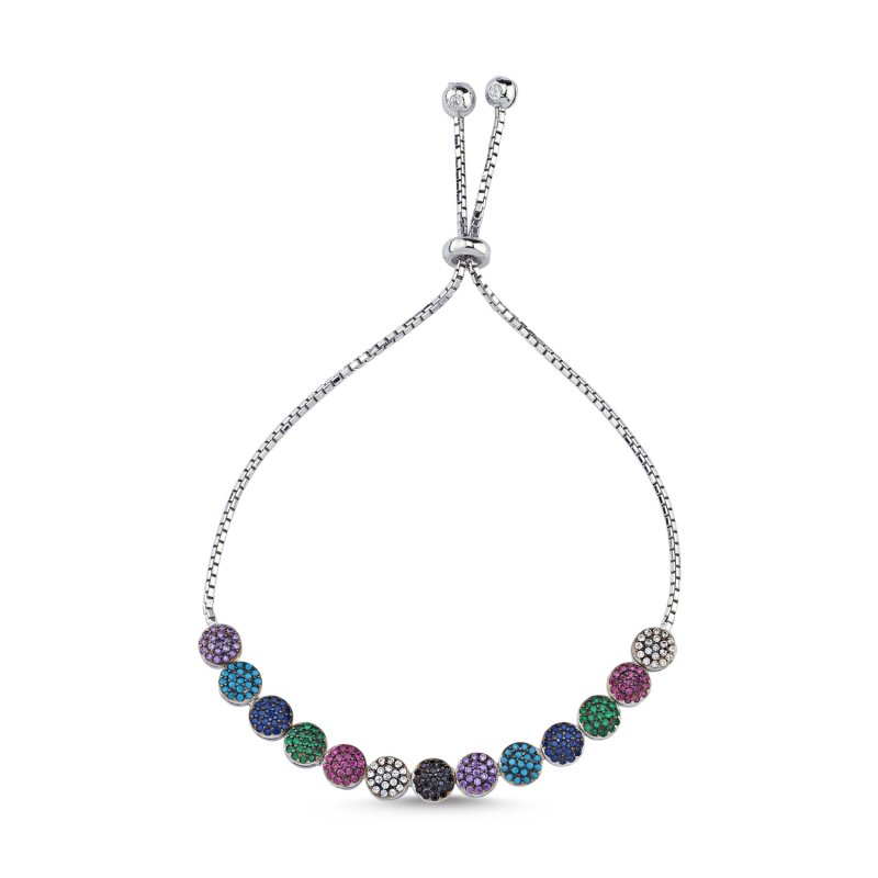 CZ Adjustable Sliding Bracelet - B87253