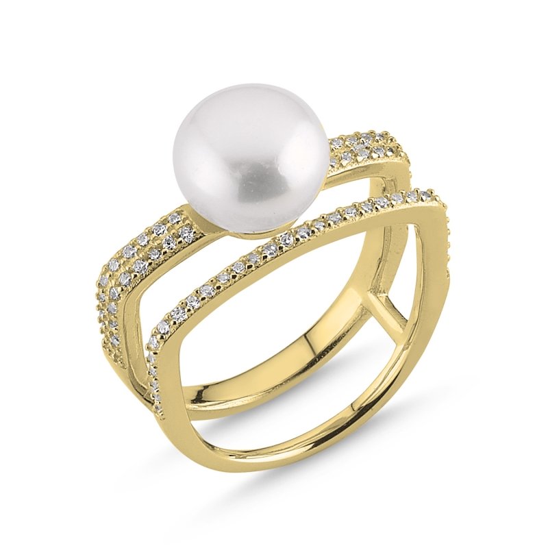 Pearl & CZ Ring - R87324