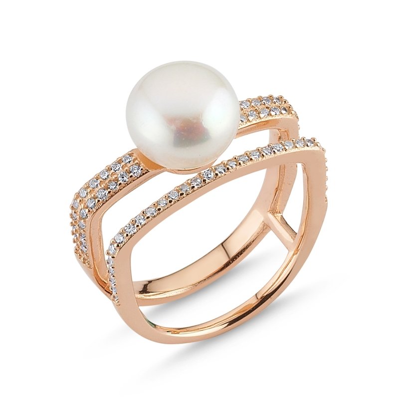 Pearl & CZ Ring - R87325