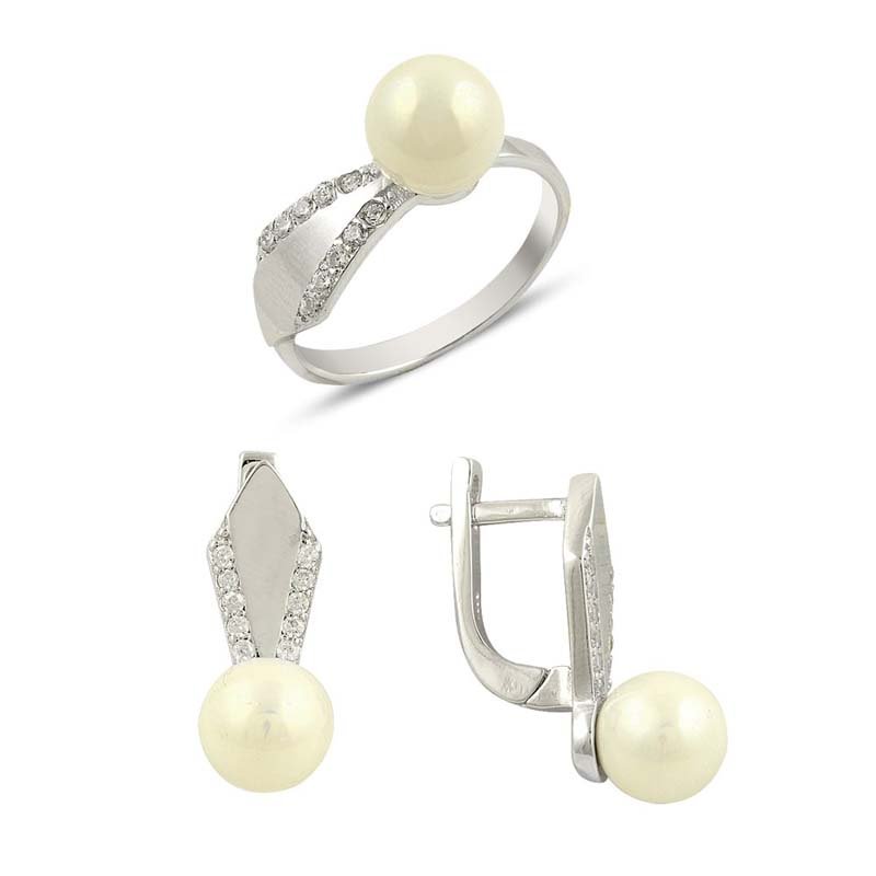 CZ & Pearl Set - S13740