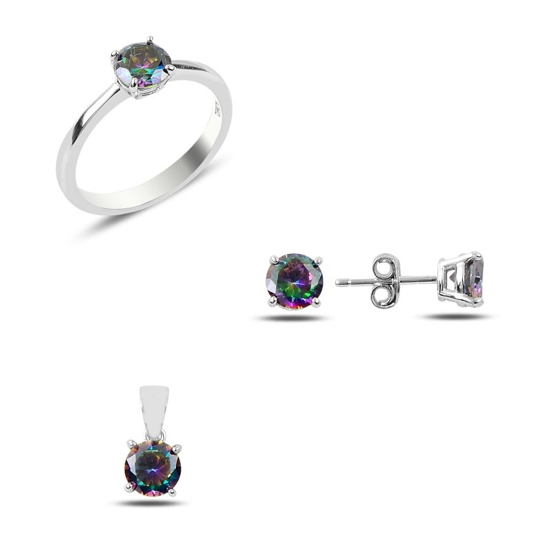 Mystic Topaz Solitaire Set - S87488
