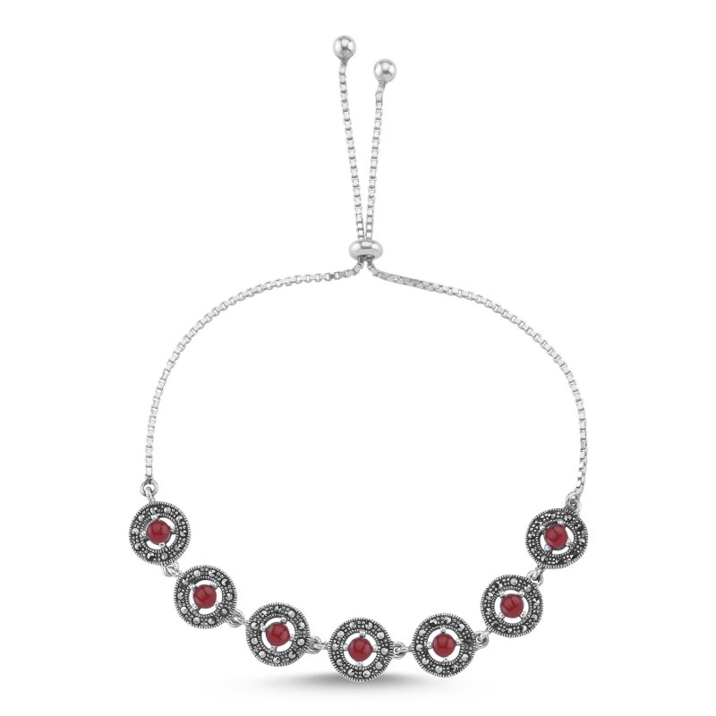 Marcasite Adjustable Sliding Bracelet - B87599