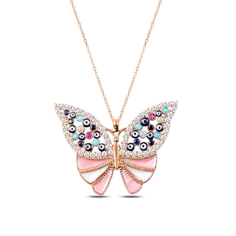 Enamel Butterfly Necklace - N87720