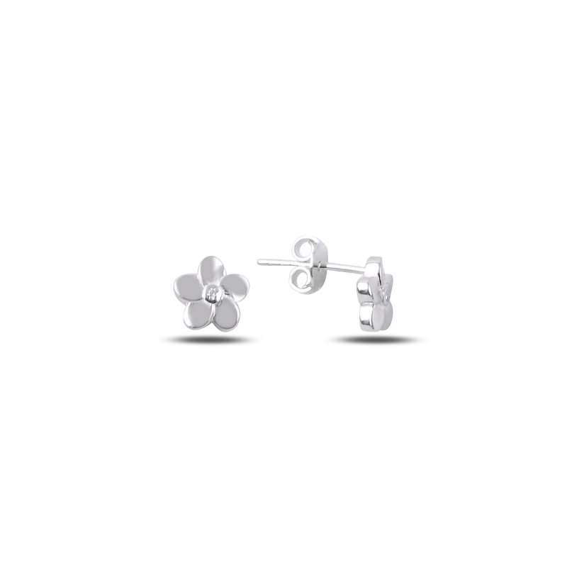 CZ Flower Stud Earrings - E87829