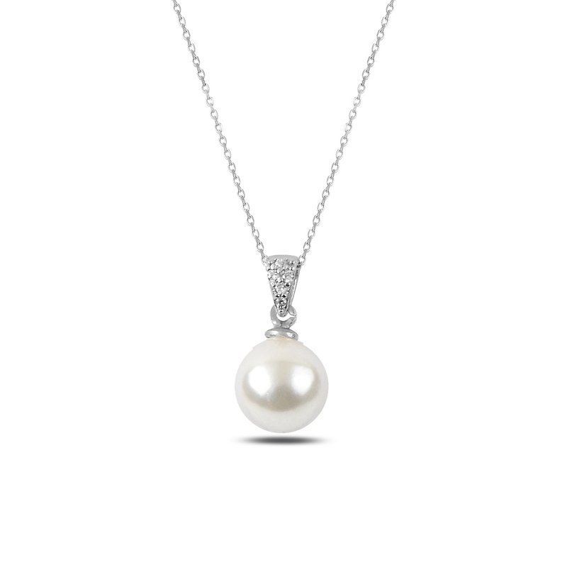 Pearl & CZ Necklace - N87895
