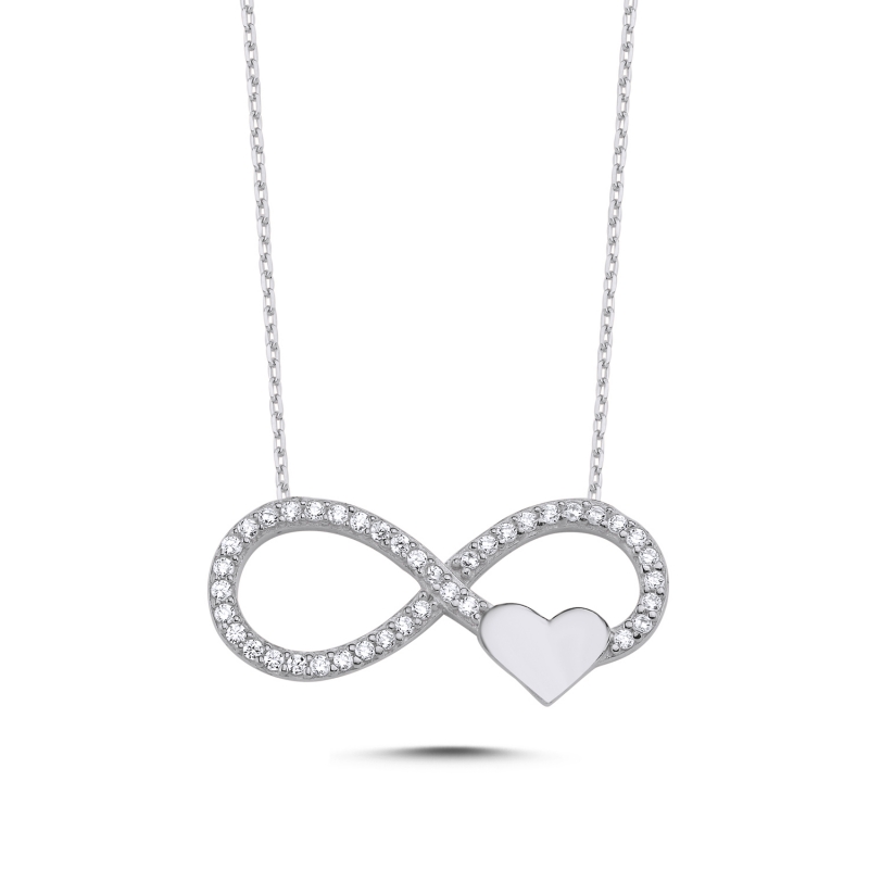 Infinity & Heart CZ Necklace - N87988