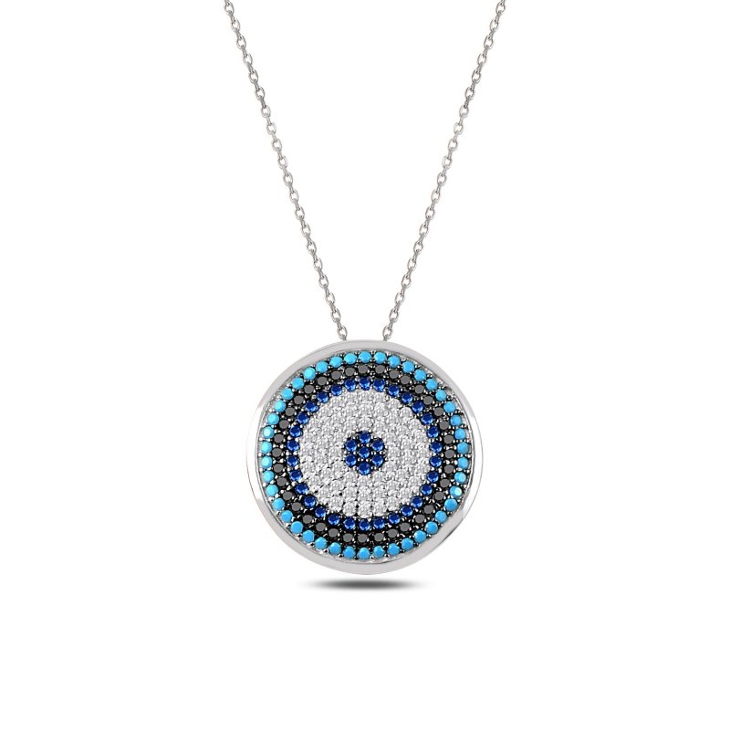 CZ Evil Eye Necklace - N88009
