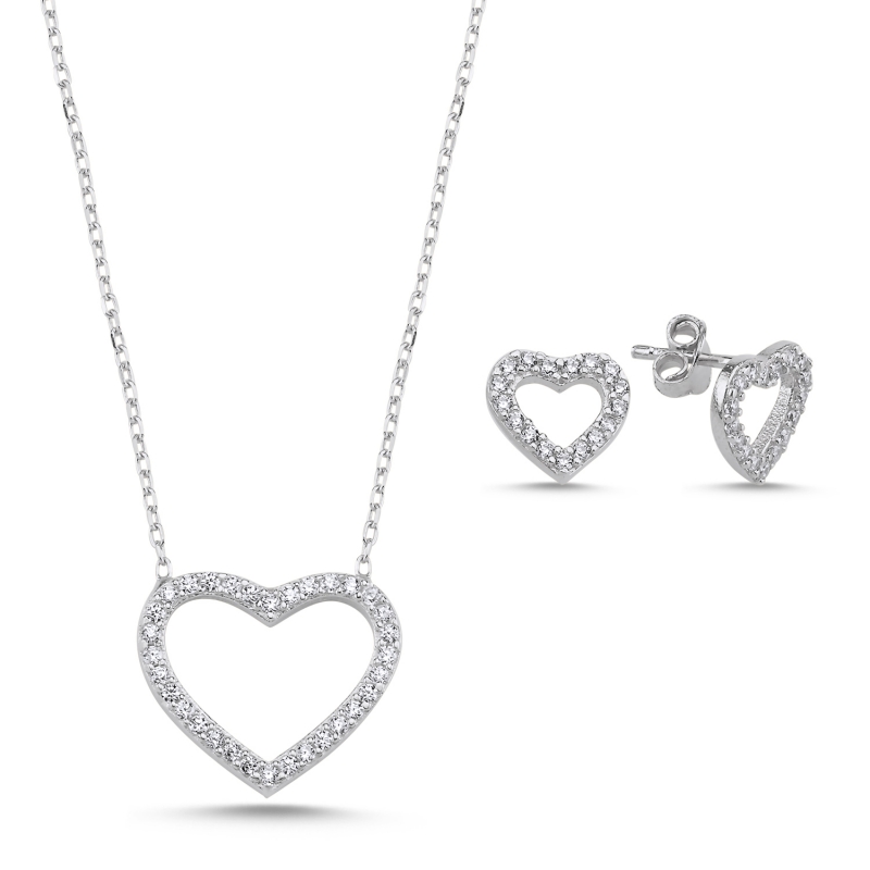 Heart CZ Set - S88011