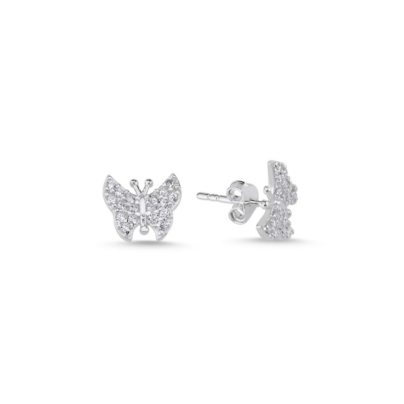 Butterfly CZ Stud Earrings - E88014
