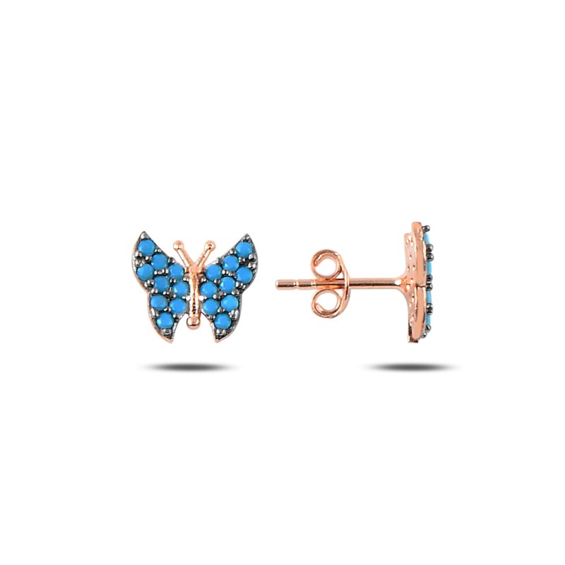Butterfly Nano Turquoise Stud Earrings - E88018